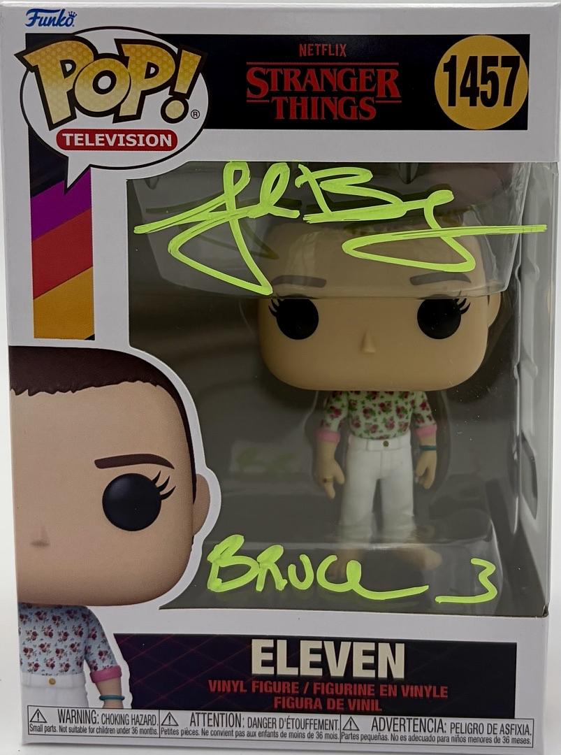 Jake Busey signed "Eleven" Funko #1457 (Stranger Things) - SWAU COA